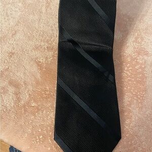 Express Elegant Black Striped Tie